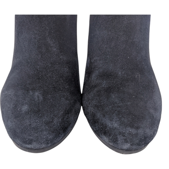 Sam Edelman Shaleigh Leather Ankle Boots 10 Black Booties Block Heel - Picture 9 of 16